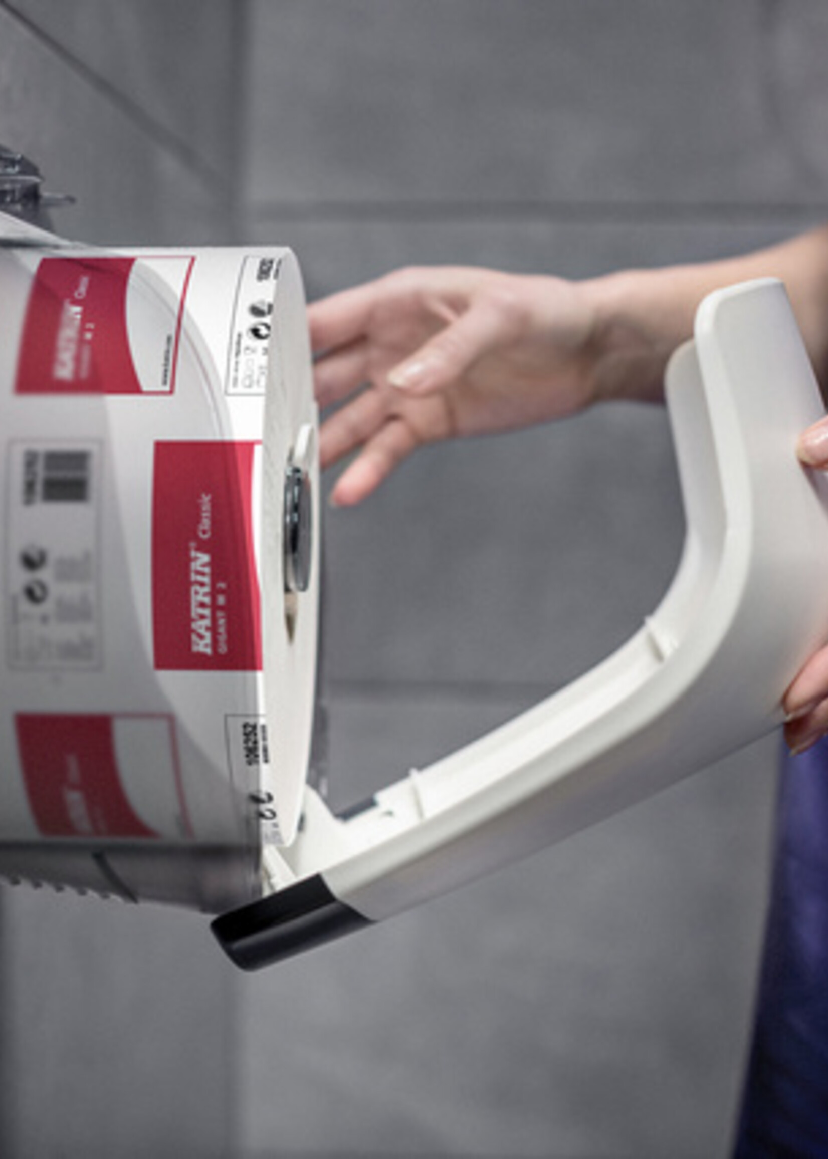 Katrin Distributeur papier toilette Katrin 90083 Gigant L blanc