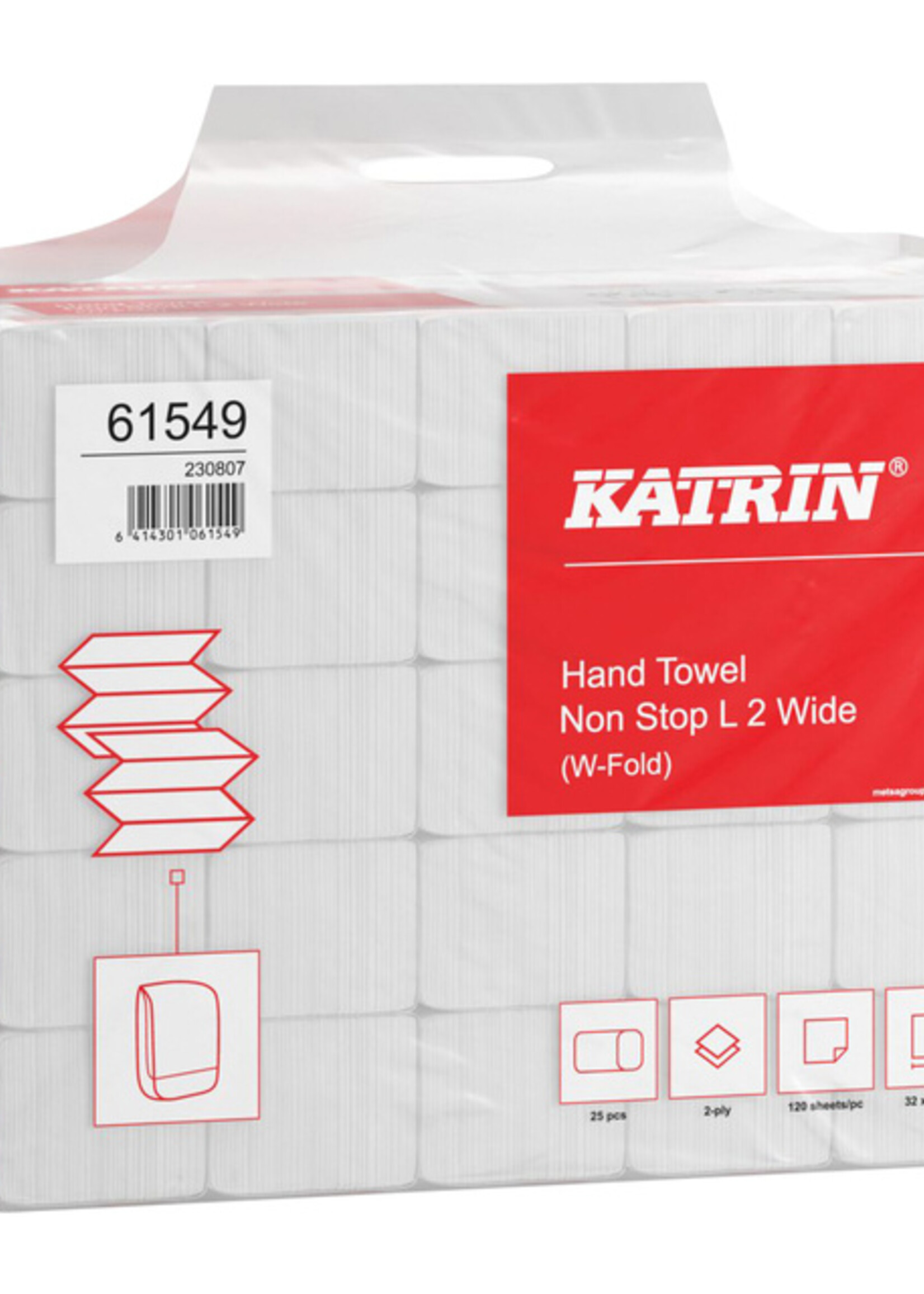 Katrin Handdoek Katrin W-vouw 2-laags wit 320x240mm