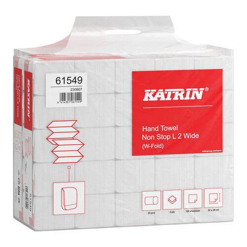 Katrin Handdoek Katrin W-vouw 2-laags wit 320x240mm