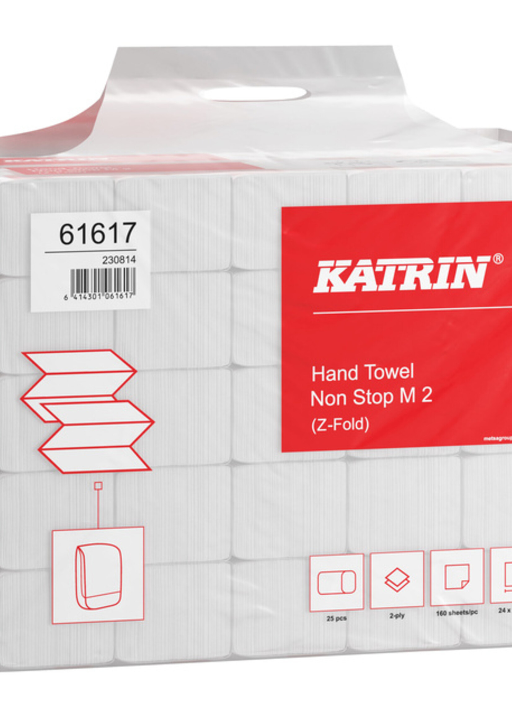 Katrin Handdoek Katrin Z-vouw 2-laags wit 240x203mm 25x160st