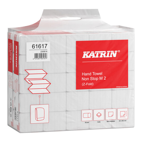 Katrin Handdoek Katrin Z-vouw 2-laags wit 240x203mm 25x160st