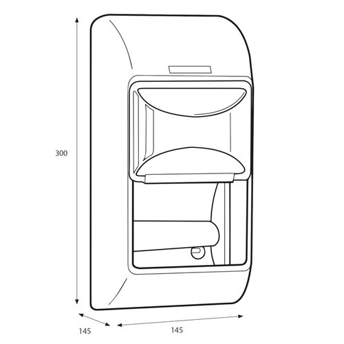 Katrin Dispenser Katrin 92384 toiletpapier standaard wit