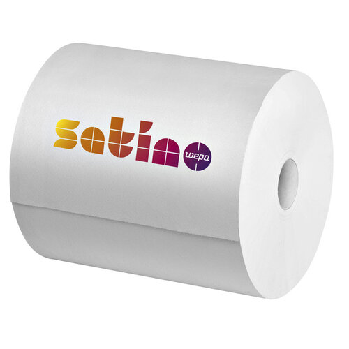 Satino by WEPA Poetsrol Satino Premium 2-laags 25cmx370m wit 2rollen