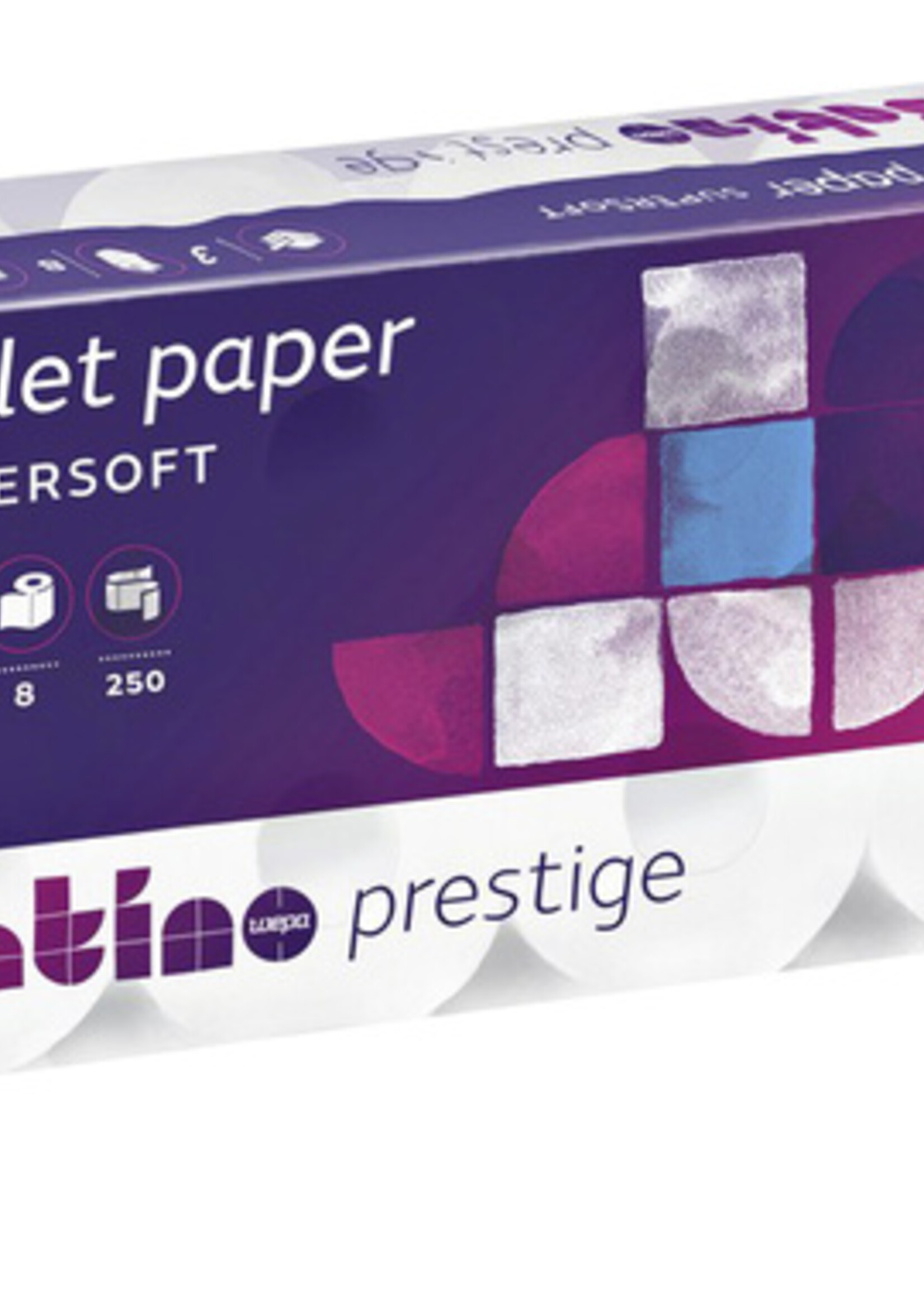Satino by WEPA Toiletpapier Satino Prestige 3-laags 250vel 8rollen wit