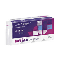 Papier toilette Satino Prestige 3 épaisseurs 250 feuilles blanc 8 rouleaux