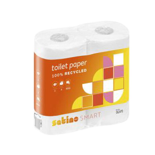 Satino by WEPA Papier toilette Satino Smart 2 ép 400 feuilles blanc 4 rlx