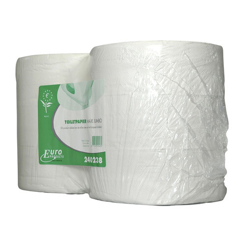 Euro Toiletpapier Euro maxi jumbo 2-laags recyc 380m 6rol