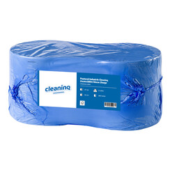 Rouleau de nettoyage industriel Cleaninq 24cmx300m 2 épaisseurs bleu