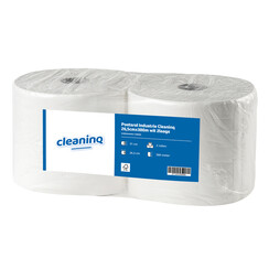 Rouleau de nettoyage Cleaninq 26,5xcmx380m 2 épaisseurs blanc