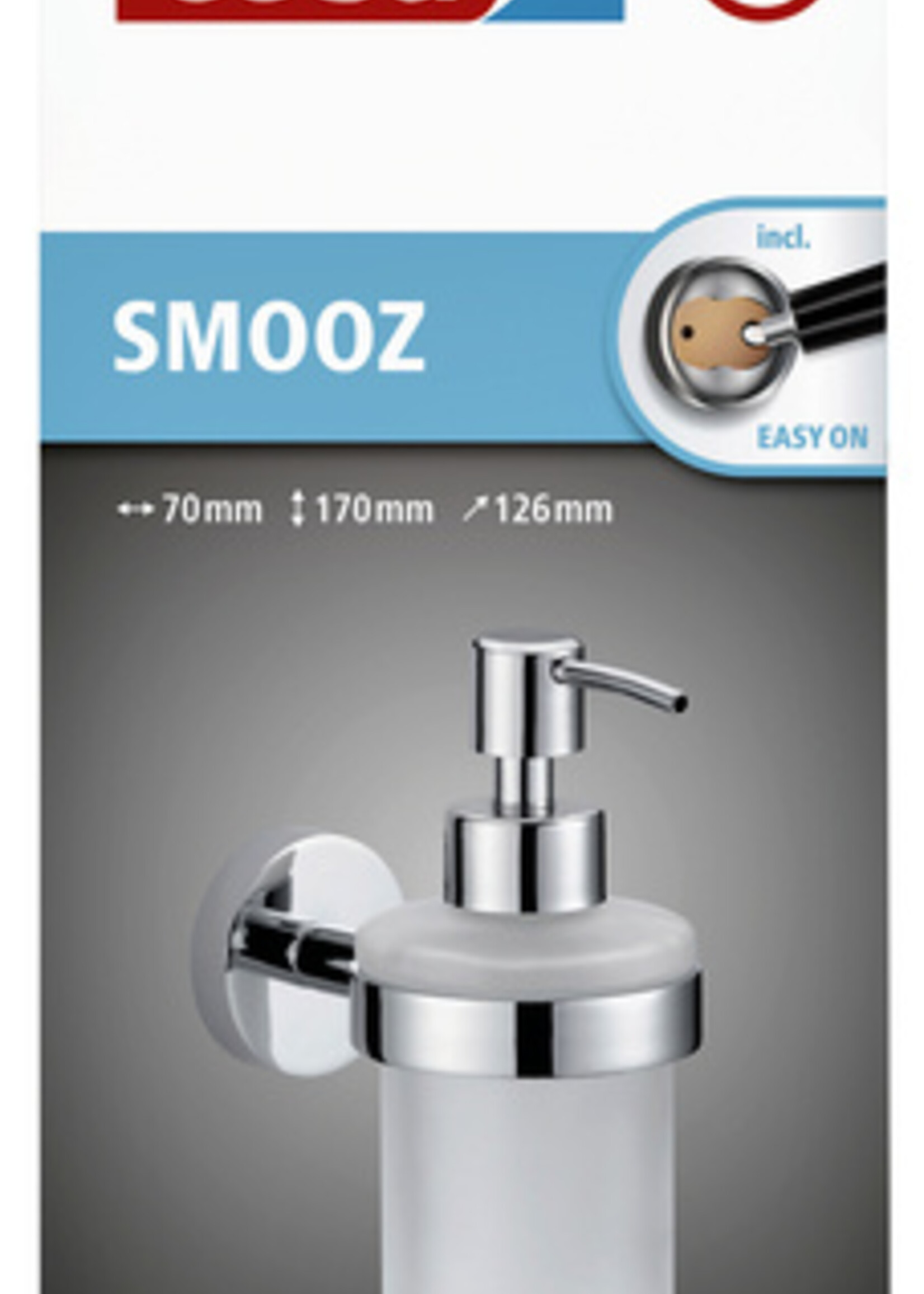 Tesa Zeeppompje Tesa Smooz 40323 chroom/glas
