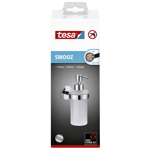 Tesa Distributeur savon Tesa Smooz 40323 chrome/verre