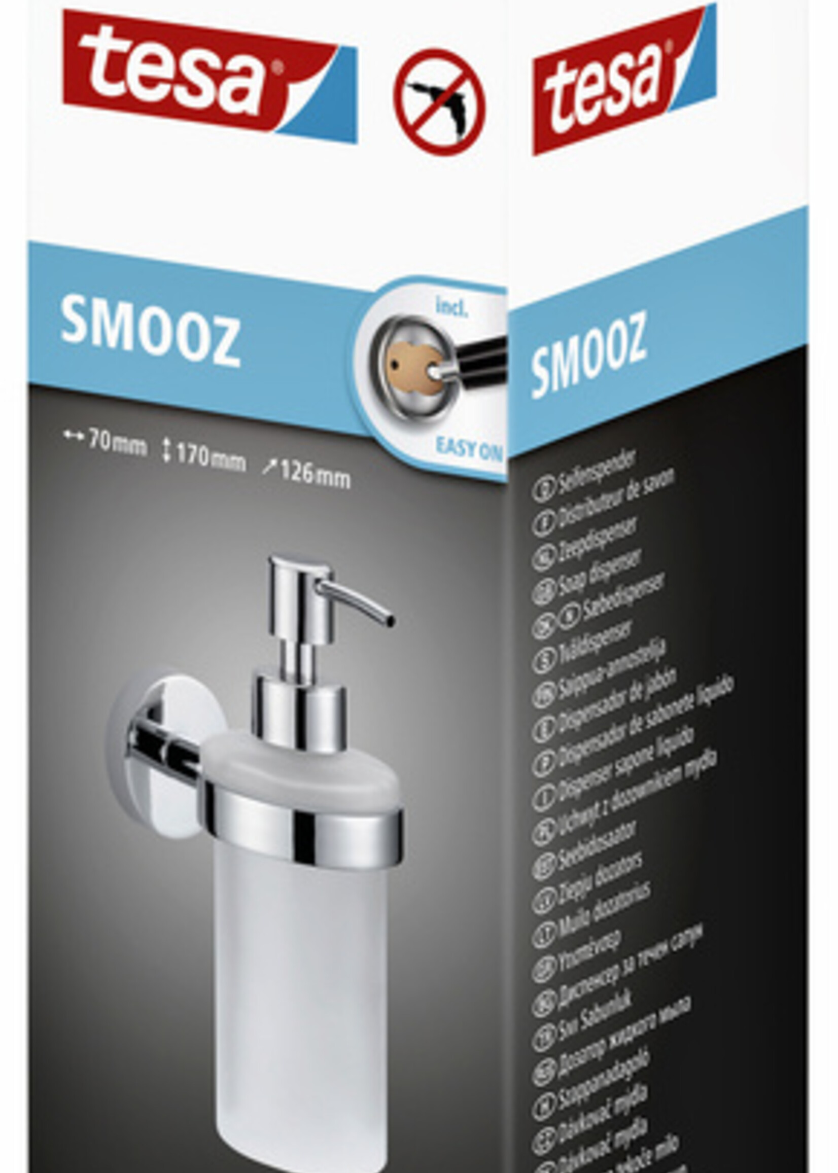 Tesa Zeeppompje Tesa Smooz 40323 chroom/glas