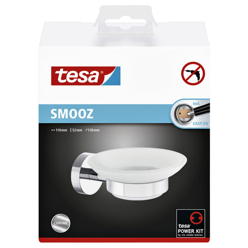Tesa Zeephouder Tesa Smooz 40324 chroom/glas