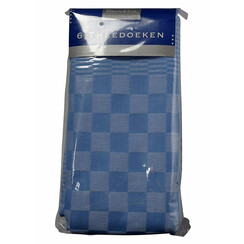 Theedoek Felicia katoen blauw/wit 65x65cm 6 stuks