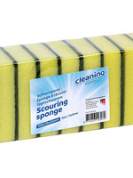 Cleaninq Eponge à récurer Cleaninq jaune/vert 100x70x25mm 10 pièces