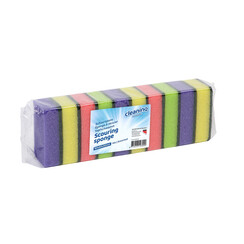 Eponge à récurer Cleaninq 90x60x30mm assorti 10 pièces