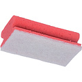 Cleaninq Schuurspons Cleaninq met greep 140x70x42mm rood/wit 5 stuks