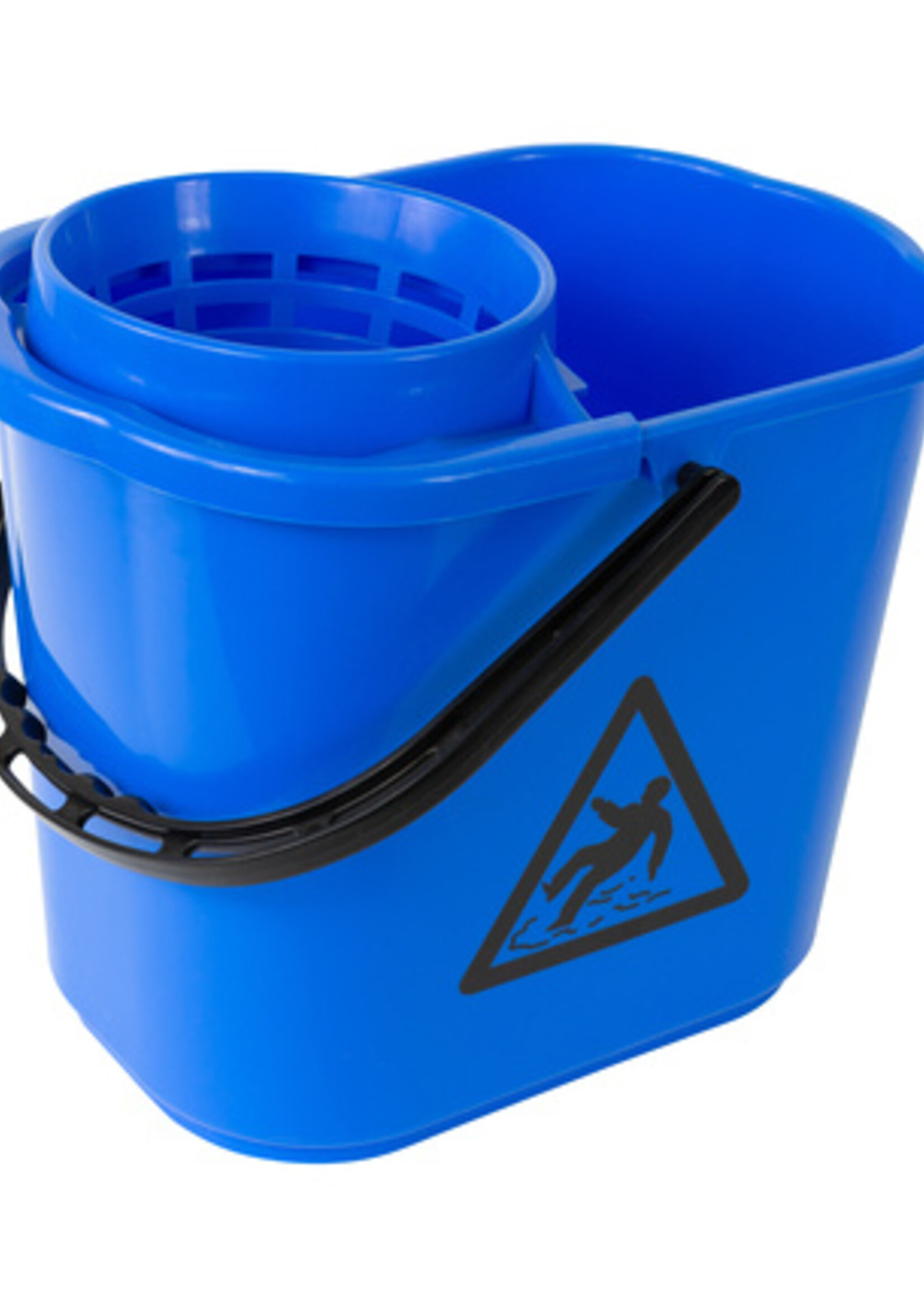 Cleaninq Seau serpillière à franges Cleaninq avec essoreur 12L bleu