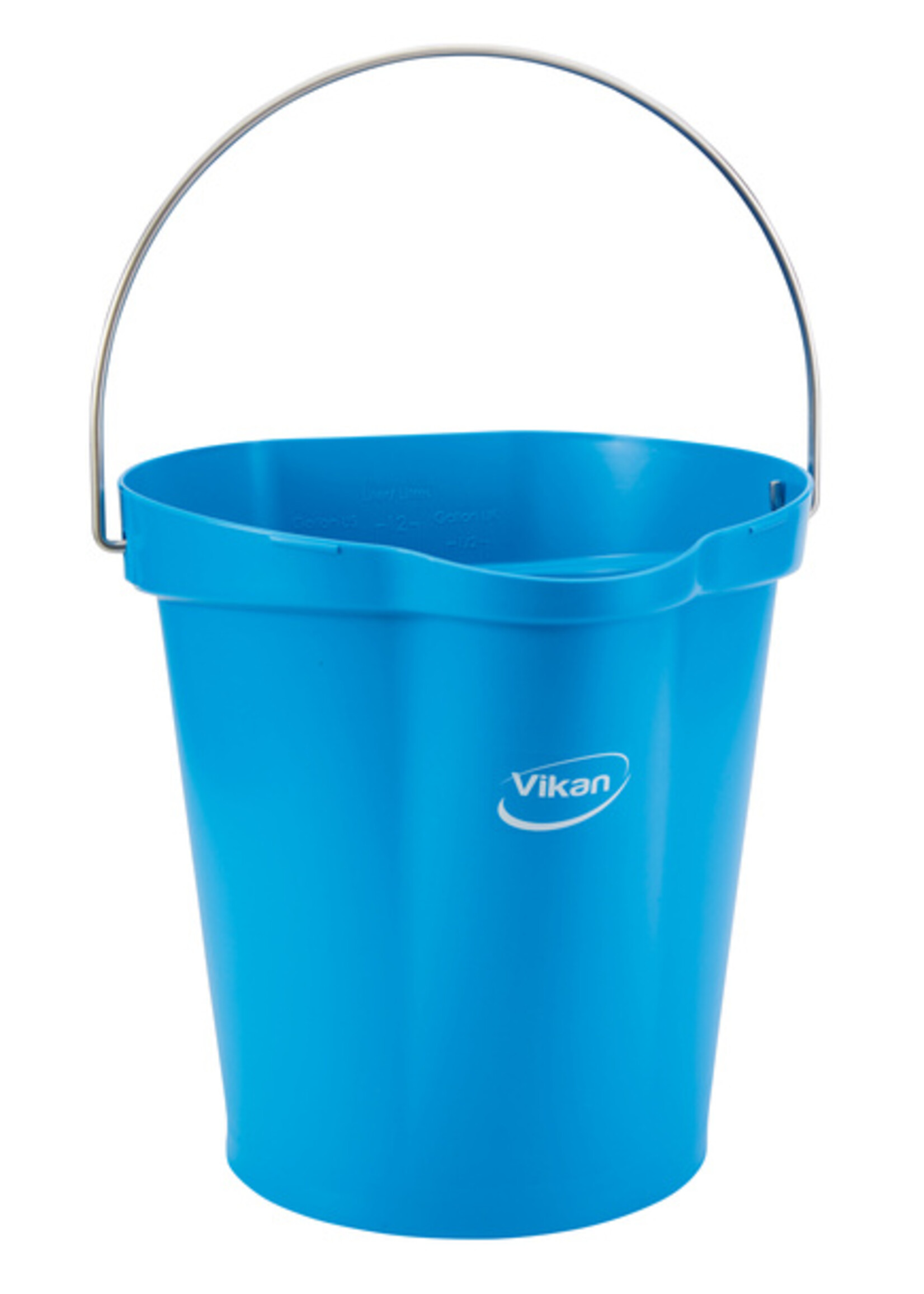 Vikan Emmer Vikan met schenktuit en maat 12l blauw