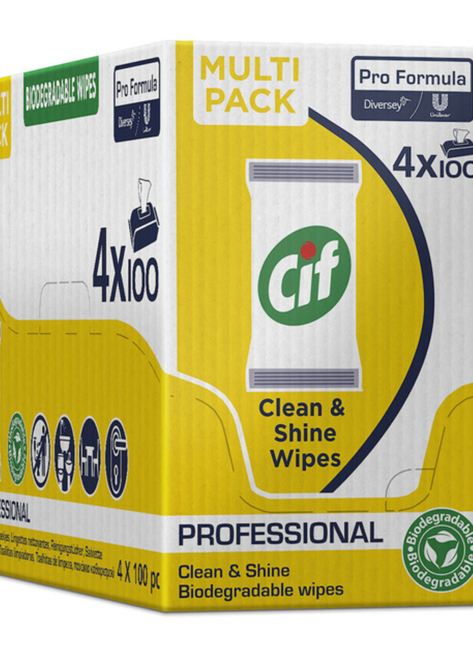 Cif Reinigingsdoekjes CIF Pro formula Multi Clean&Shine 100 stuks