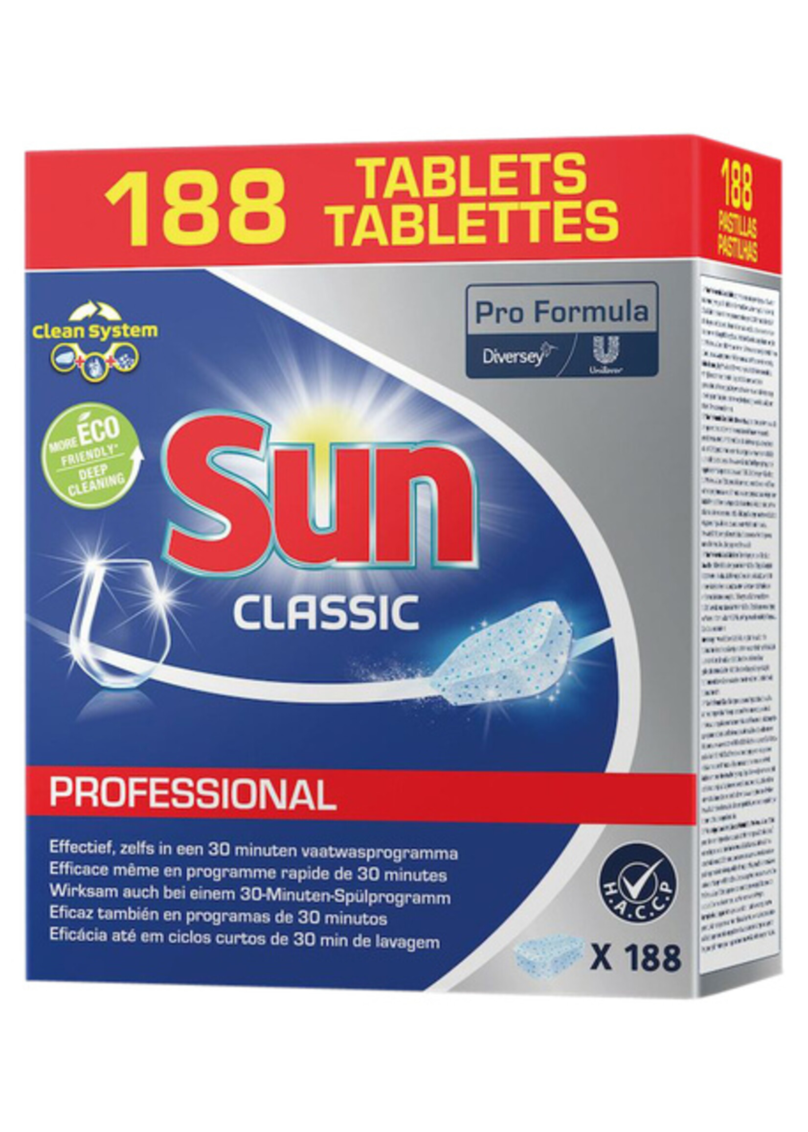 Sun Vaatwastabletten Sun Professional Classic 188 stuks
