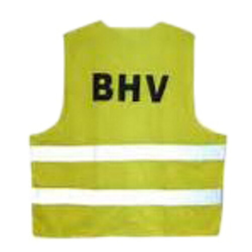Leina Veiligheidsvest Leina met opdruk "BHV " geel