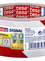Tesa Ruban de signalisation Tesa 58134 rouge/blanc