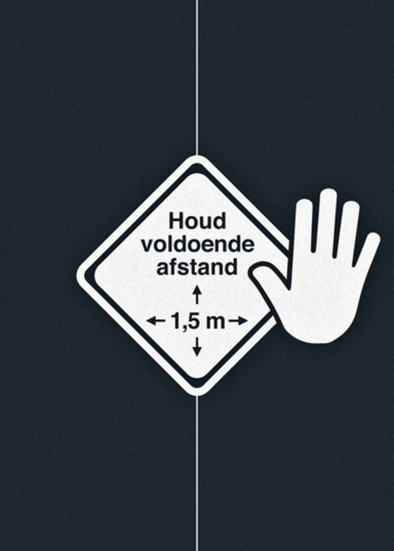 Kangaro Deurmat afstand houden 90x150cm