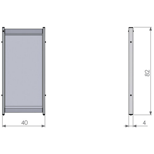 Nobo Bureauscherm Nobo modulair doorzichtig PVC 400x820mm