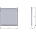 Nobo Bureauscherm Nobo Modulair doorzichtig PVC 750x820mm