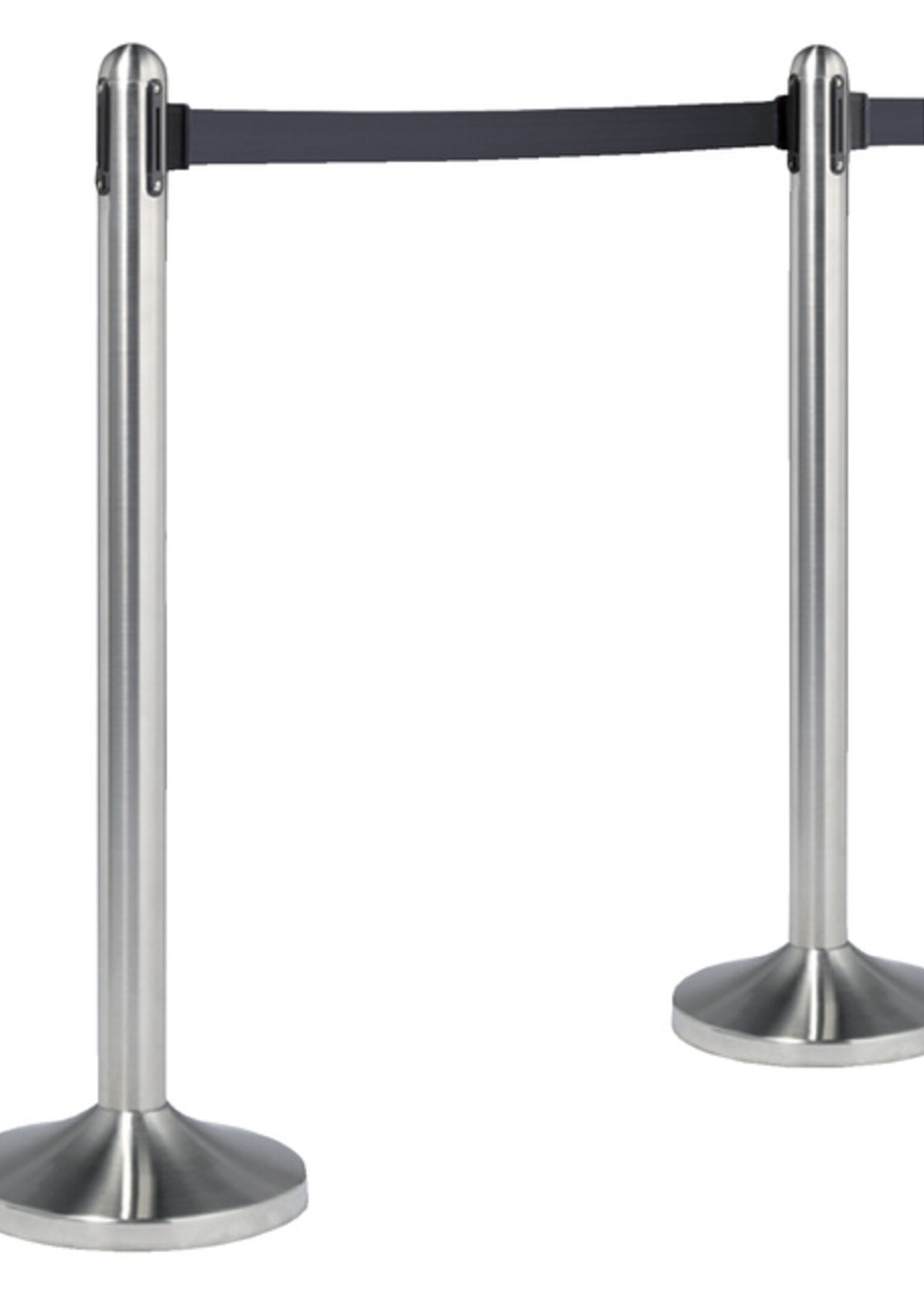 Securit Poteau Securit inox avec enrouleur 210cm noir