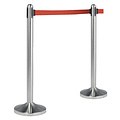 Securit Afzetpaal Securit RVS met rolband 210cm rood