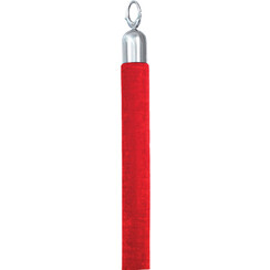 Afzetkoord Securit 150cm rood met chroome knop