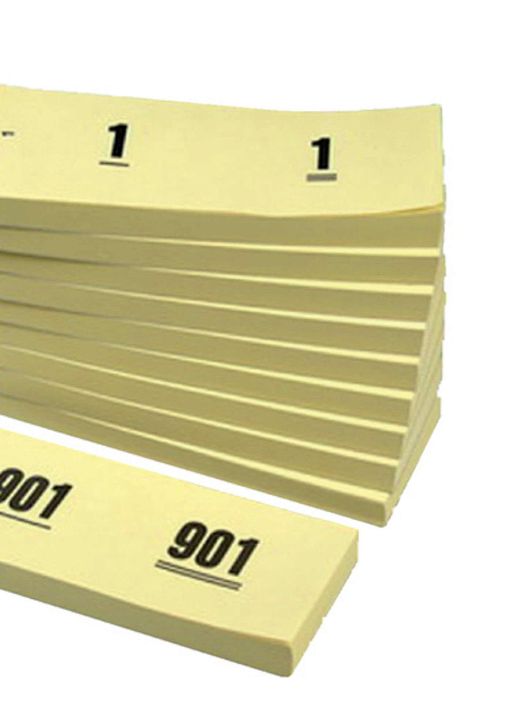 Office Bloc numéros de 1 à 1000 42x105mm jaune 10pcs