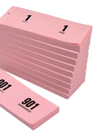 Office Bloc numéros de 1 à 1000 42x105mm rose10pcs