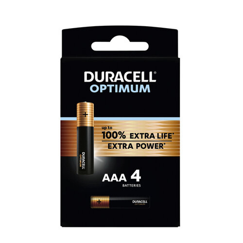 Duracell Batterij Duracell Optimum 100% 4xAAA