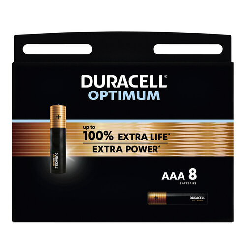 Duracell Batterij Duracell Optimum 100% 8xAAA