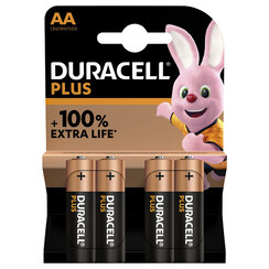 Batterij Duracell Plus 4xAA