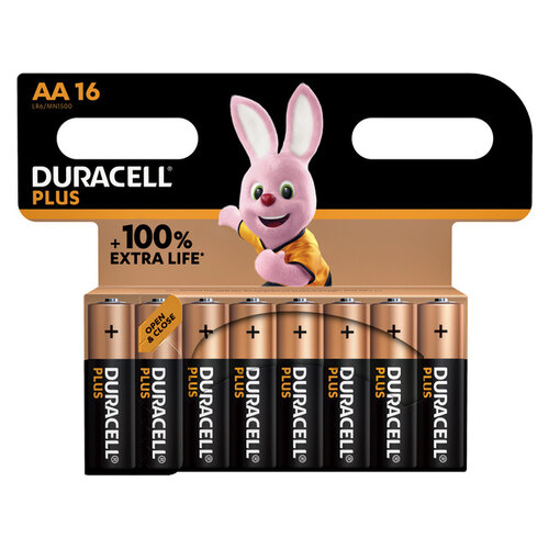 Duracell Batterij Duracell Plus 16xAA