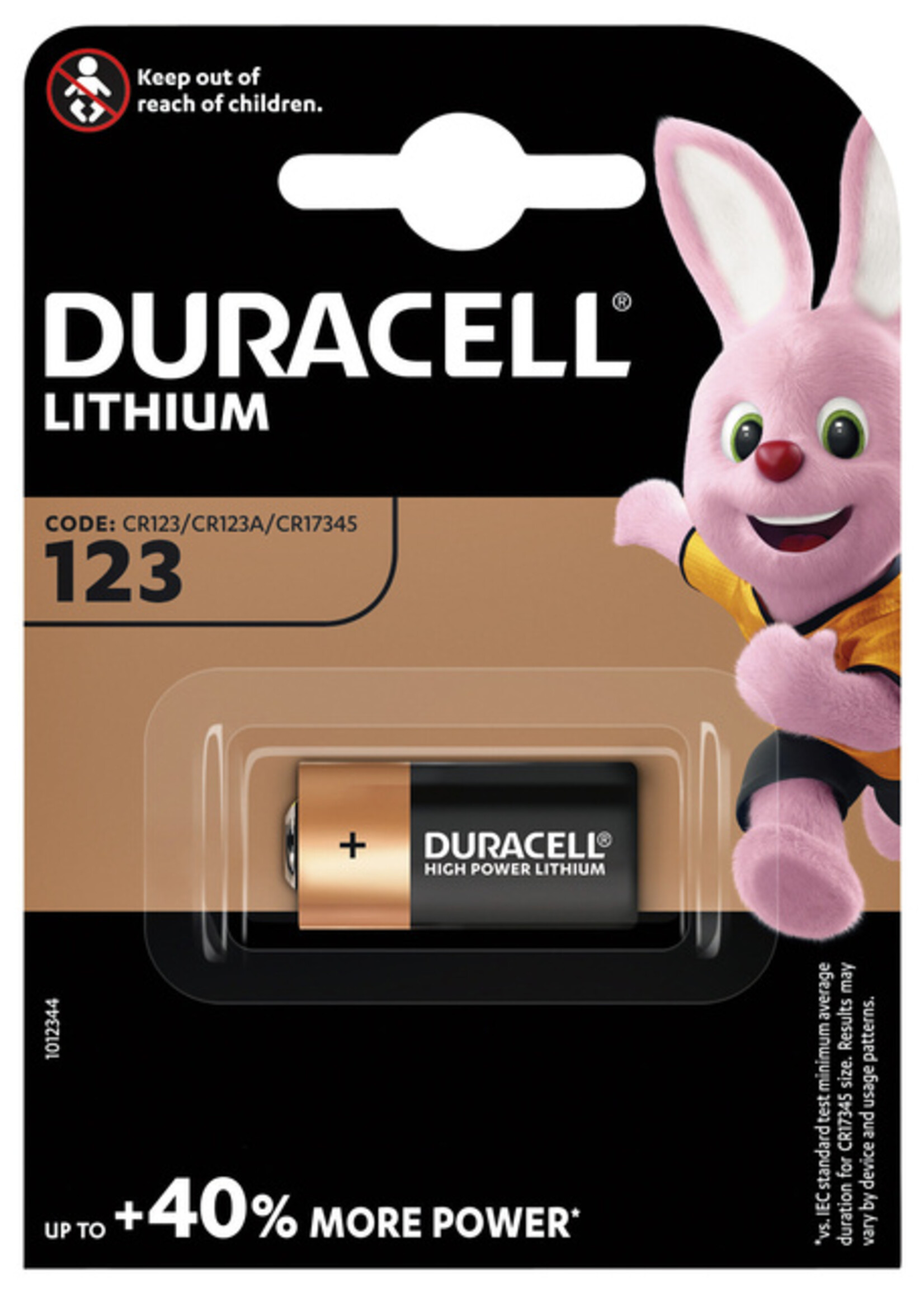 Duracell Pile Duracell Ultra 123 lithium