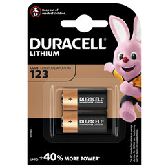 Batterij Duracell 2xCR123 high power lithium