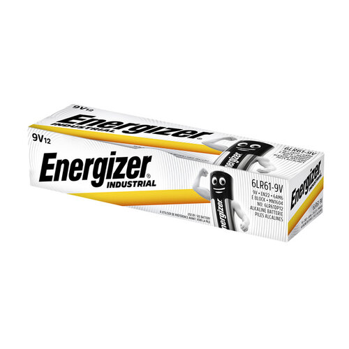 Energizer Batterij Industrial 9Volt alkaline doos à 12 stuks