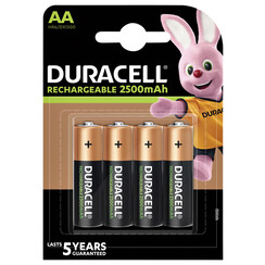 Pile rechargeable Duracell 4xAA 2500mAh Ultra