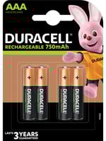 Duracell Batterij oplaadbaar Duracell 4xAAA 750mAh Plus