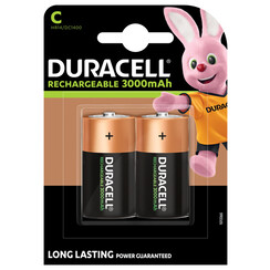 Pile rechargeable Duracell 2xC 3000mAh staycharged