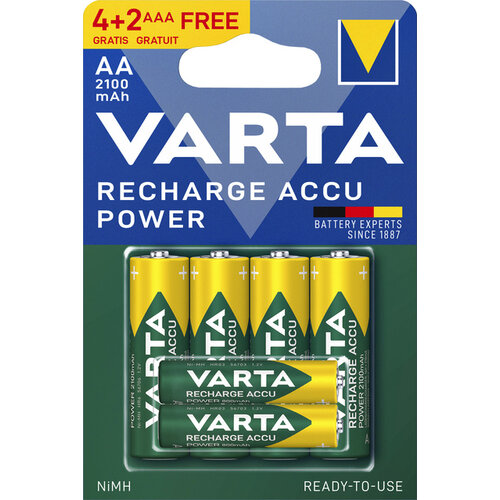 Varta Batterij oplaadbaar Varta ready2use 4xAA 2100mAh