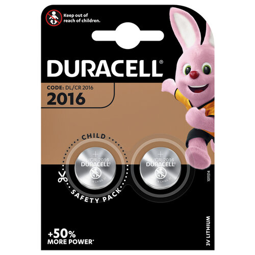 Duracell Pile bouton Duracell CR2016 lithium Ø20mm 3V-90mAh