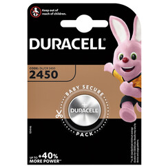 Pile bouton Duracell CR2450 lithium Ø24mm 3V-540mAh