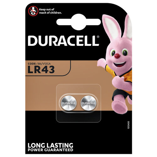 Duracell Pile bouton  Duracell LR43 alcaline Ø11,6mm 2 pièces