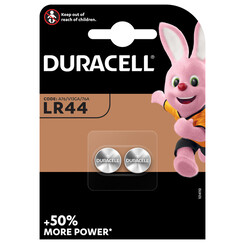 Pile bouton Duracell LR44 alcaline Ø11,6mm 2 pièces